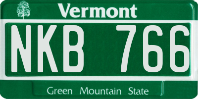 VT license plate NKB766
