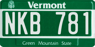 VT license plate NKB781