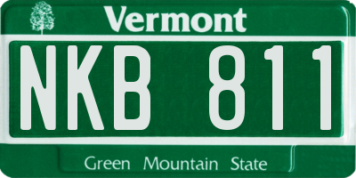 VT license plate NKB811