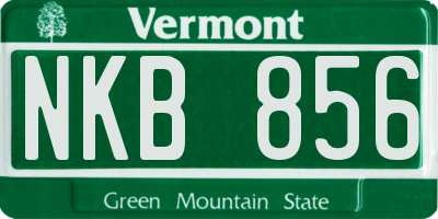 VT license plate NKB856