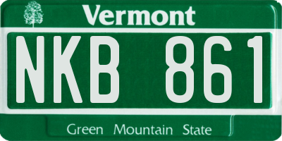 VT license plate NKB861