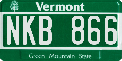 VT license plate NKB866