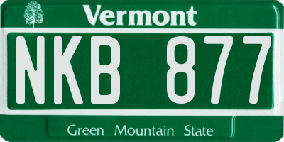 VT license plate NKB877