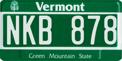 VT license plate NKB878
