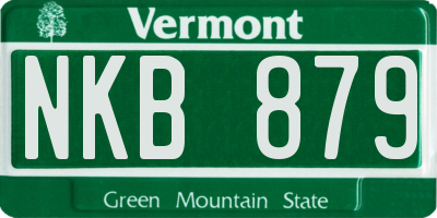 VT license plate NKB879