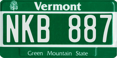 VT license plate NKB887