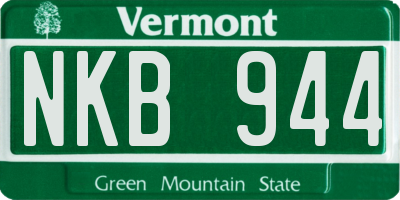 VT license plate NKB944
