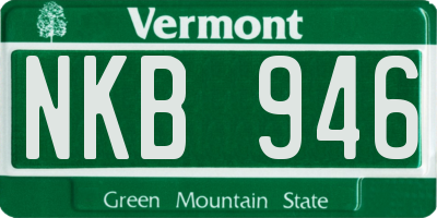 VT license plate NKB946