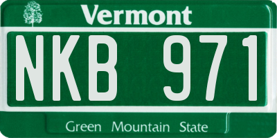 VT license plate NKB971