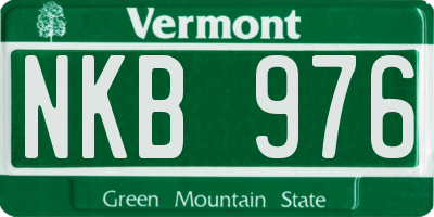 VT license plate NKB976