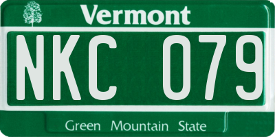 VT license plate NKC079