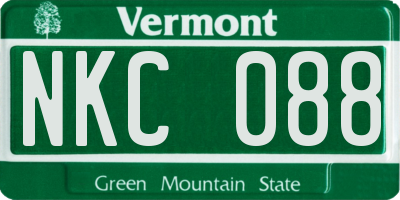 VT license plate NKC088