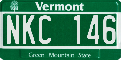 VT license plate NKC146