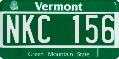VT license plate NKC156