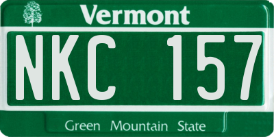 VT license plate NKC157