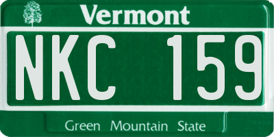 VT license plate NKC159