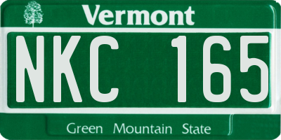 VT license plate NKC165