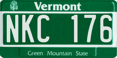 VT license plate NKC176