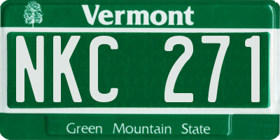 VT license plate NKC271