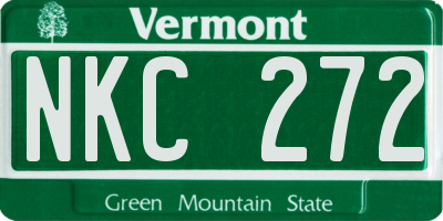 VT license plate NKC272