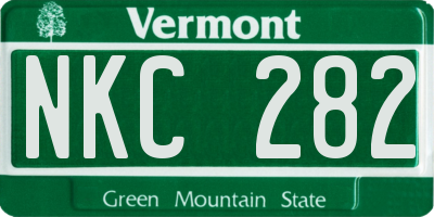 VT license plate NKC282