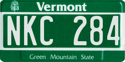 VT license plate NKC284