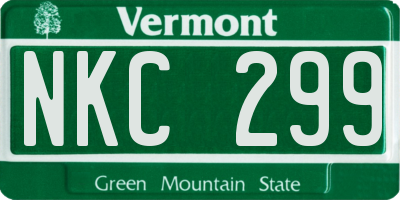 VT license plate NKC299
