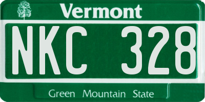 VT license plate NKC328