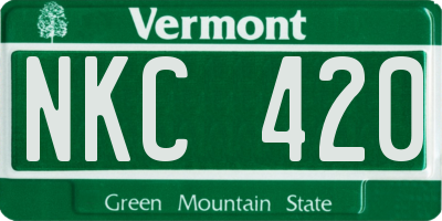 VT license plate NKC420