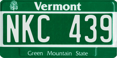 VT license plate NKC439