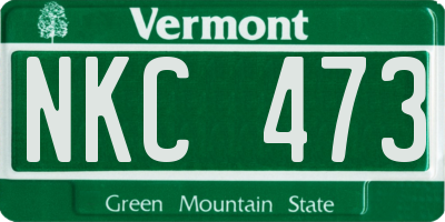 VT license plate NKC473