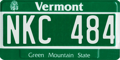 VT license plate NKC484