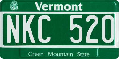 VT license plate NKC520
