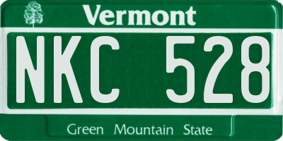 VT license plate NKC528