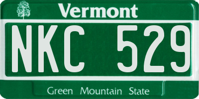 VT license plate NKC529