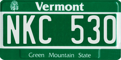 VT license plate NKC530