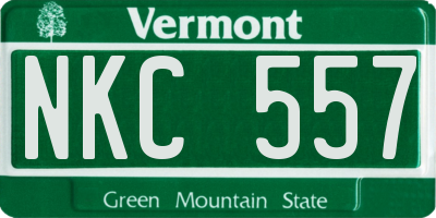 VT license plate NKC557