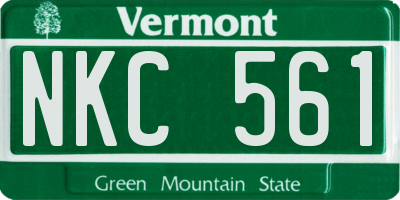 VT license plate NKC561
