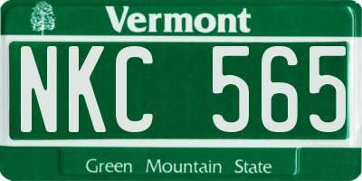 VT license plate NKC565