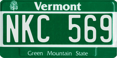 VT license plate NKC569