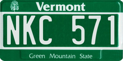 VT license plate NKC571