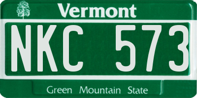 VT license plate NKC573