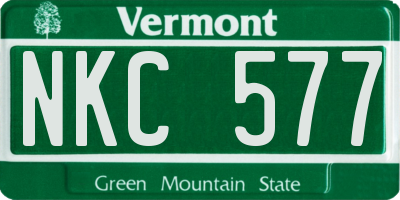 VT license plate NKC577