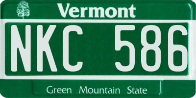 VT license plate NKC586