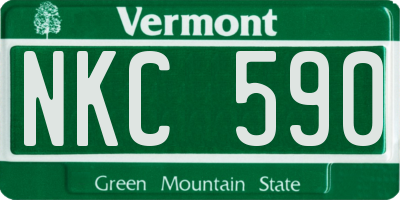 VT license plate NKC590