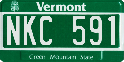 VT license plate NKC591
