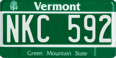 VT license plate NKC592