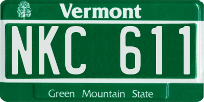 VT license plate NKC611