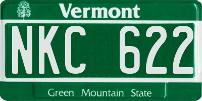 VT license plate NKC622