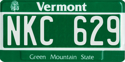 VT license plate NKC629